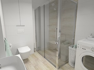 Mała bez okna z pralką / suszarką łazienka, styl nowoczesny - zdjęcie od KODA DESIGN studio projektowe Dawid Kotuła