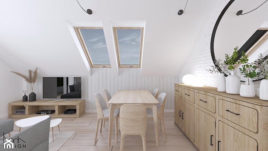Mieszkanie w stylu skandynawskim - Salon, styl skandynawski - zdjęcie od KODA DESIGN studio projektowe Dawid Kotuła