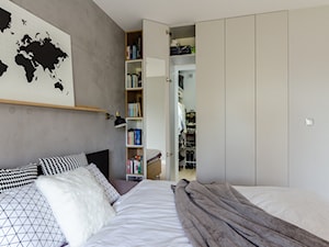 Projekt domu w okolicach Poznania ok. 120 m2 - Mała szara sypialnia, styl nowoczesny - zdjęcie od Architektownia