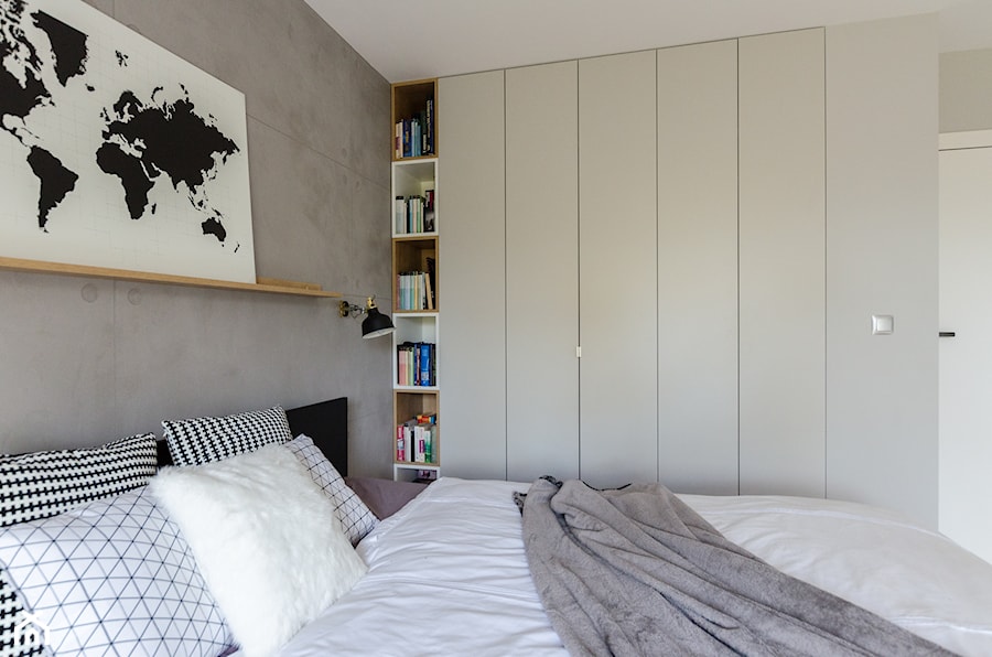 Projekt domu w okolicach Poznania ok. 120 m2 - Średnia szara sypialnia, styl nowoczesny - zdjęcie od Architektownia