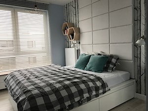 Metamorfoza mieszkania - od stanu deweloperskiego pod klucz - Mała szara sypialnia, styl nowoczesny - zdjęcie od Architektownia