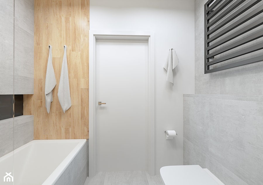 Mieszkanie 67 m2 - Warszawa - Mała łazienka, styl nowoczesny - zdjęcie od Architektownia