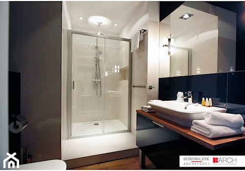 mini LOFT dla singla - Średnia bez okna łazienka, styl nowoczesny - zdjęcie od Borowczyk Architekci
