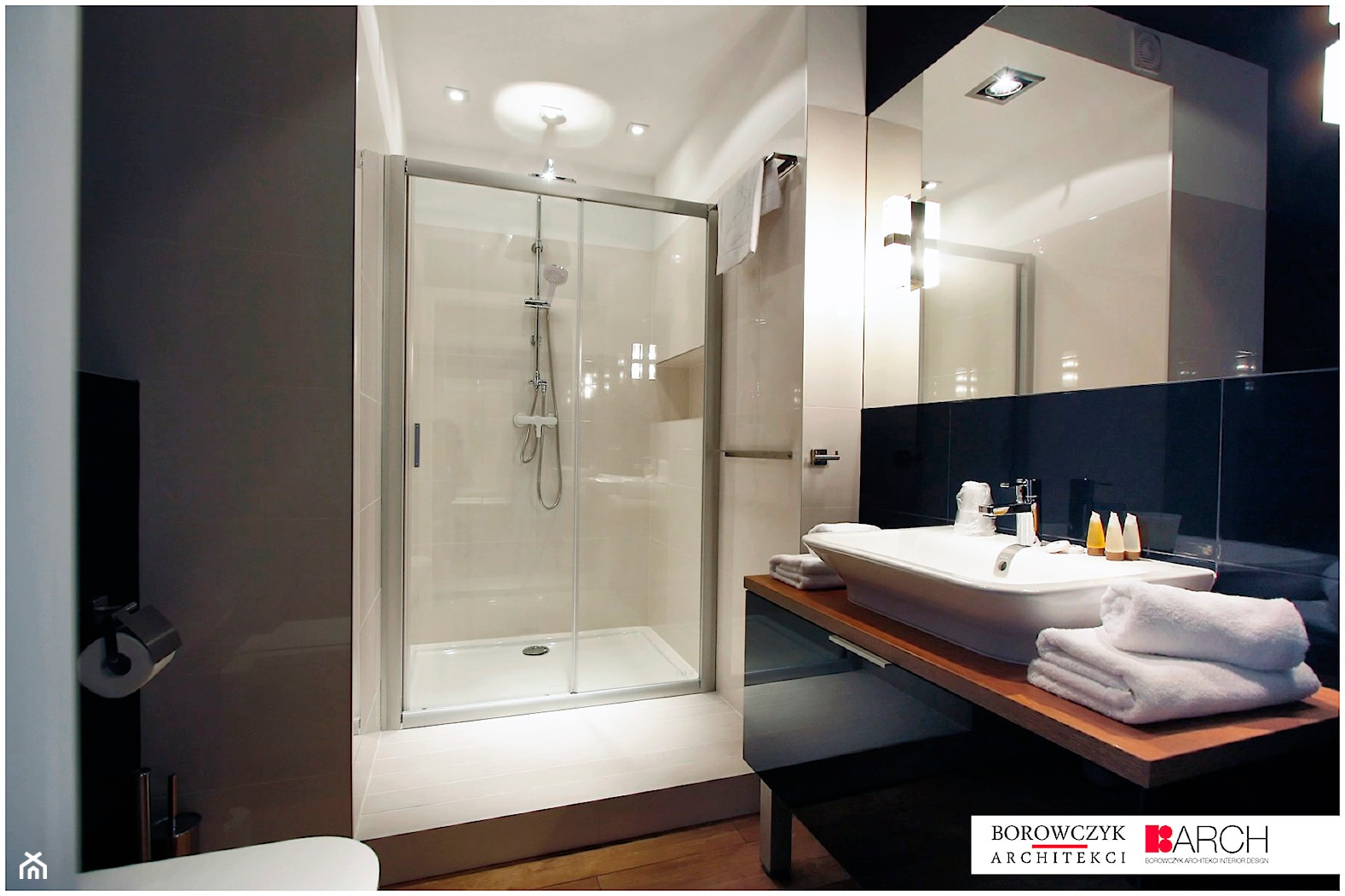 mini LOFT dla singla - Średnia bez okna łazienka, styl nowoczesny - zdjęcie od Borowczyk Architekci - Homebook