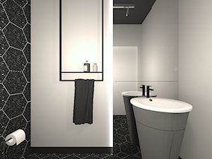 Łazienka w stylu loftowym nowoczesnym, umywalka podłogowa - zdjęcie od maKa architekci s.c.