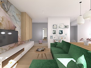 Projekt mieszkania dla dwojga - strefa dzienna - zdjęcie od maKa architekci s.c.