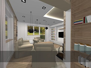 piętro w domu rodzinnym dla młodego małżeństwa - Salon, styl nowoczesny - zdjęcie od studio aranżacji wnętrz matlok design
