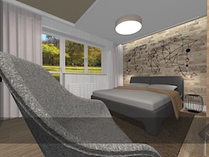 piętro w domu rodzinnym dla młodego małżeństwa - Sypialnia, styl nowoczesny - zdjęcie od studio aranżacji wnętrz matlok design