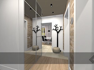 piętro w domu rodzinnym dla młodego małżeństwa - Hol / przedpokój, styl nowoczesny - zdjęcie od studio aranżacji wnętrz matlok design