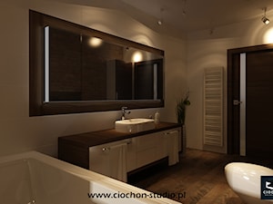 Dom IV koncepcja projektowa - Średnia z punktowym oświetleniem łazienka, styl nowoczesny - zdjęcie od Ciochoń-Studio