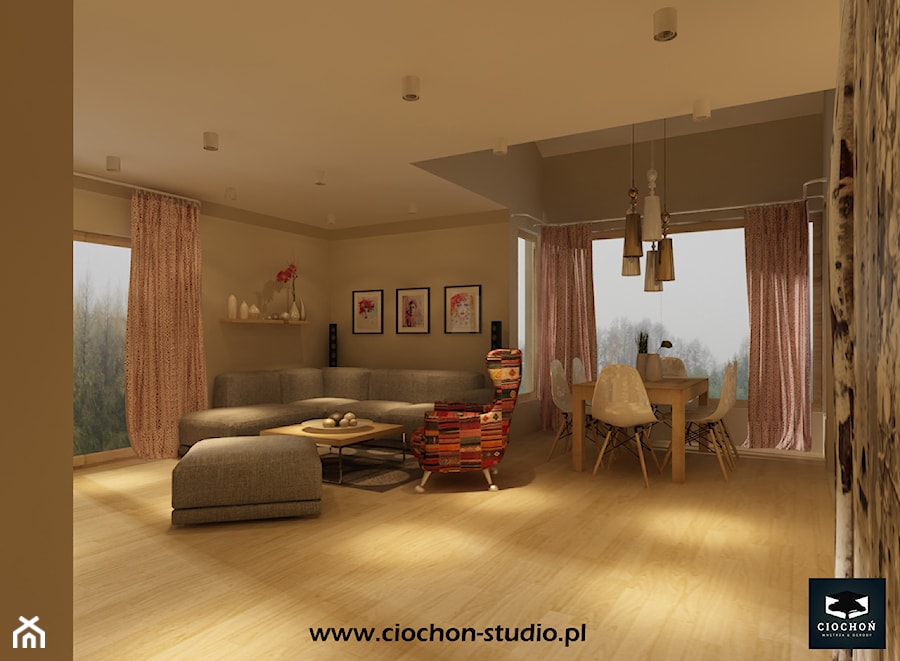 Dom pod Brzozami - Salon - zdjęcie od Ciochoń-Studio