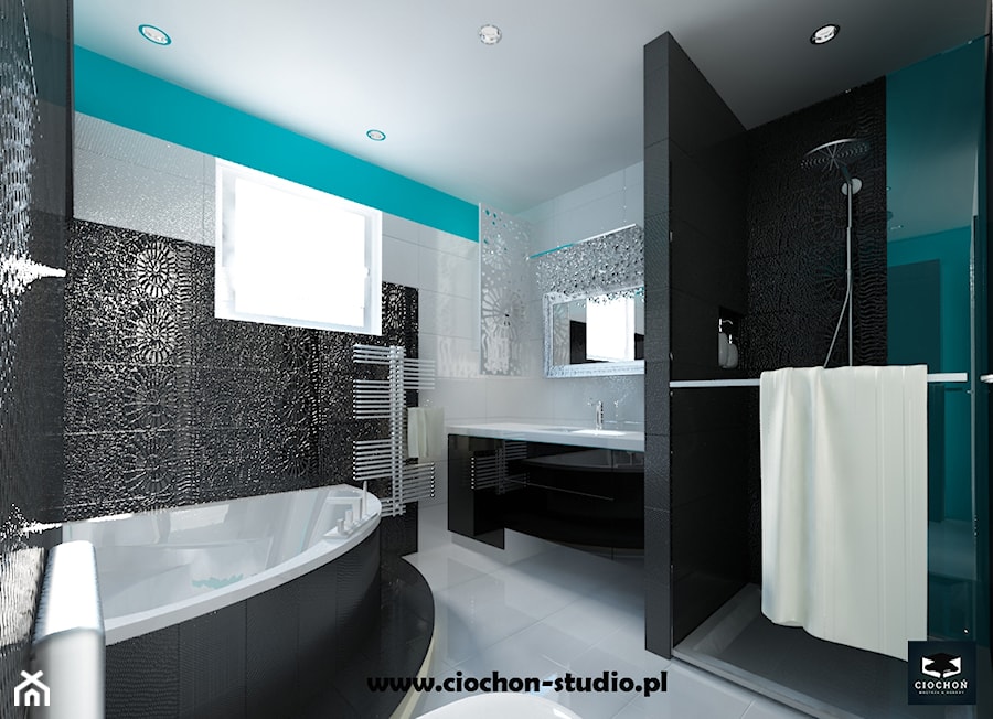 Kuchnia i łazienka - projekt i realizacja - Łazienka, styl nowoczesny - zdjęcie od Ciochoń-Studio