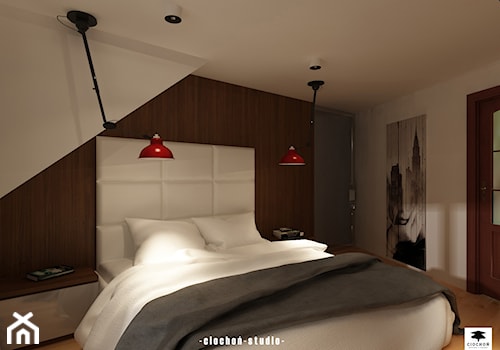 Sypialnia z garderobą - zdjęcie od Ciochoń-Studio