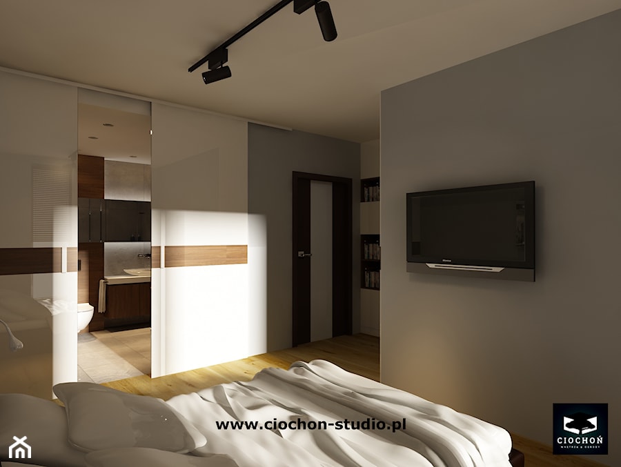 Mieszkanie II - Sypialnia, styl nowoczesny - zdjęcie od Ciochoń-Studio