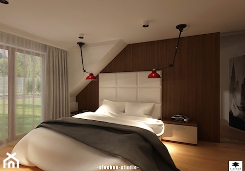 Sypialnia z garderobą - zdjęcie od Ciochoń-Studio