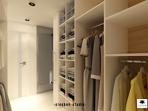 Biała łazienka z garderobą - zdjęcie od Ciochoń-Studio