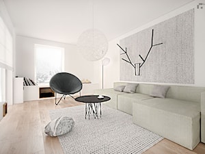 Mieszkanie J - projekt - Salon, styl minimalistyczny - zdjęcie od Pracownia Kaffka