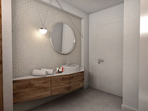 Mieszkanie z antresolą - projekt - Łazienka, styl nowoczesny - zdjęcie od Pracownia Kaffka