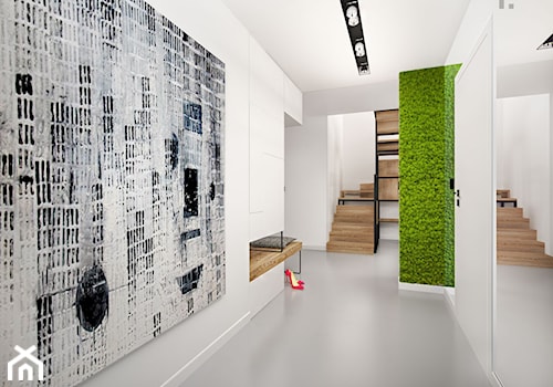 Mieszkanie J - projekt - Duży biały hol / przedpokój, styl minimalistyczny - zdjęcie od Pracownia Kaffka