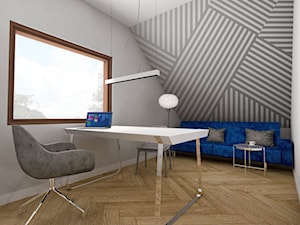Mieszkanie z antresolą - projekt - Biuro, styl nowoczesny - zdjęcie od Pracownia Kaffka