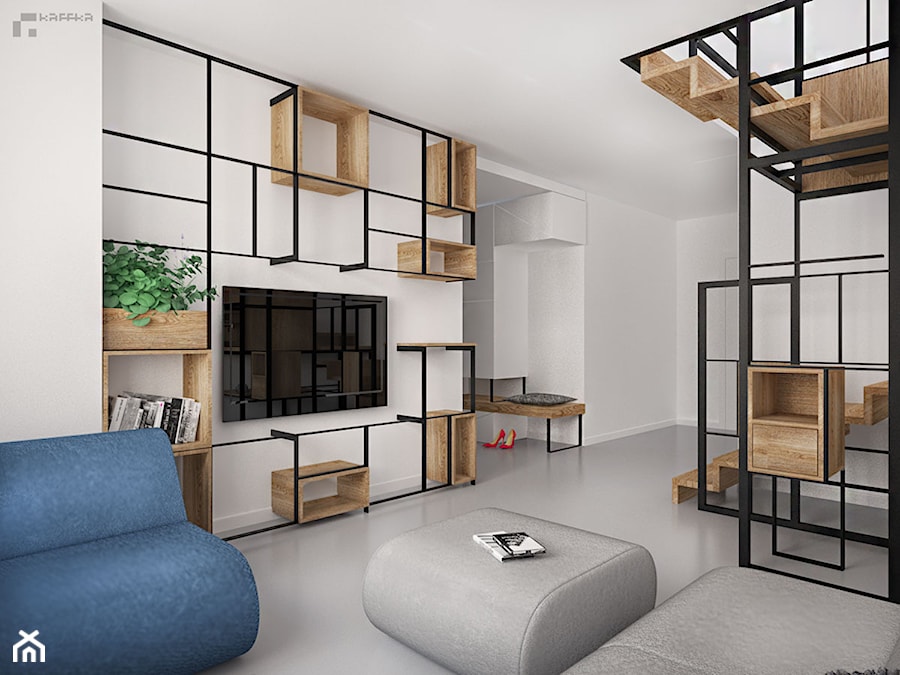 Mieszkanie J - projekt - Średni biały hol / przedpokój, styl minimalistyczny - zdjęcie od Pracownia Kaffka