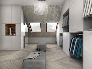 Mieszkanie z antresolą - projekt - Garderoba, styl nowoczesny - zdjęcie od Pracownia Kaffka