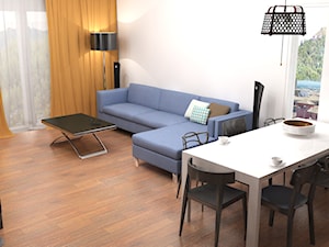 Mieszkanie - powiew błękitu - Salon, styl nowoczesny - zdjęcie od eMstudio Architekt Wnętrz Marta Dawidowicz