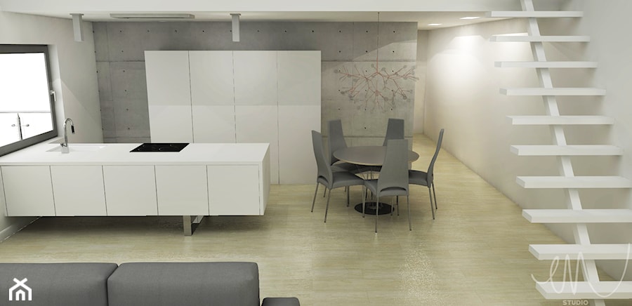 Mieszkanie w stylu minimalistycznym - Kuchnia, styl minimalistyczny - zdjęcie od eMstudio Architekt Wnętrz Marta Dawidowicz