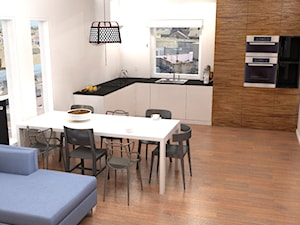 Mieszkanie - powiew błękitu - Kuchnia, styl nowoczesny - zdjęcie od eMstudio Architekt Wnętrz Marta Dawidowicz