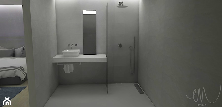 Mieszkanie w stylu minimalistycznym - Łazienka, styl minimalistyczny - zdjęcie od eMstudio Architekt Wnętrz Marta Dawidowicz