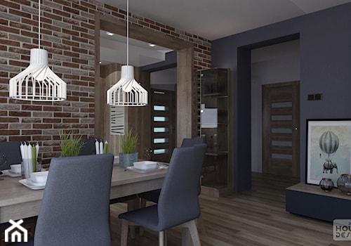 Mieszkanie w Skidziniu - Średnia czarna jadalnia jako osobne pomieszczenie, styl nowoczesny - zdjęcie od DOKTOR HOUSE DESIGN