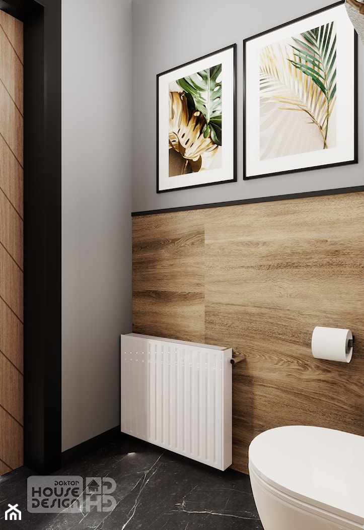 łazienka w czerni - zdjęcie od DOKTOR HOUSE DESIGN - Homebook