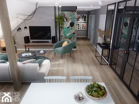 Aranżacje wnętrz - Salon: PODDASZE POLANKA WIELKA - Salon, styl nowoczesny - DOKTOR HOUSE DESIGN. Przeglądaj, dodawaj i zapisuj najlepsze zdjęcia, pomysły i inspiracje designerskie. W bazie mamy już prawie milion fotografii!