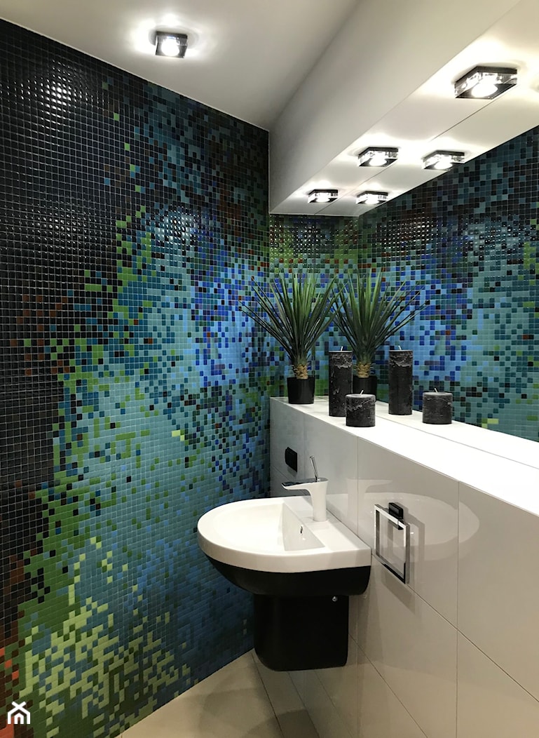Abstrakcyjna Mozaika w łazience - zdjęcie od Trufle Mozaiki - Homebook