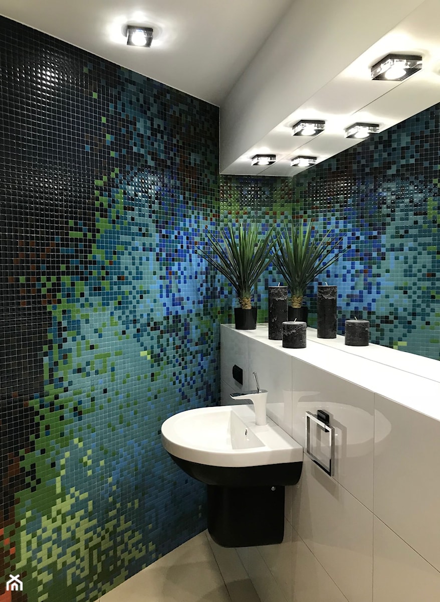 Abstrakcyjna Mozaika w łazience - zdjęcie od Trufle Mozaiki
