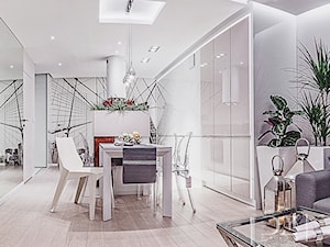 Gandhi Wawa - Średnia biała jadalnia w salonie w kuchni, styl nowoczesny - zdjęcie od Pragmatic Design