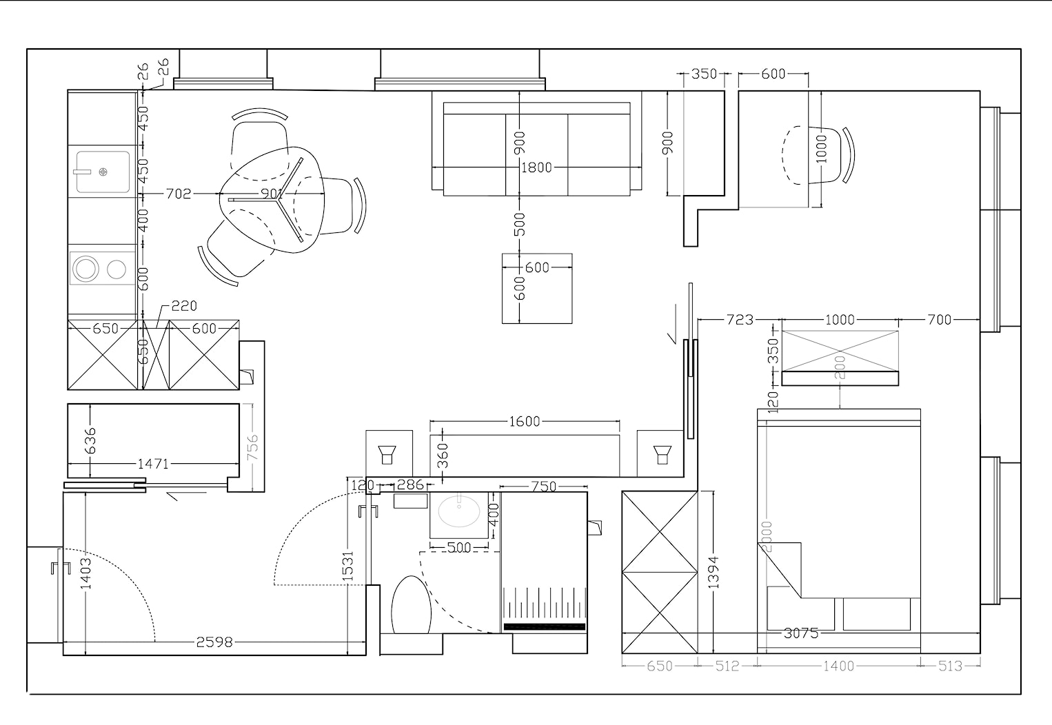 plan mieszkania - zdjęcie od Pragmatic Design - Homebook