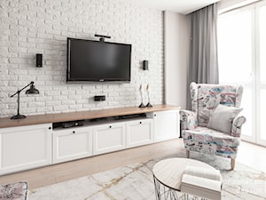 mieszkanie przy Batalionów - Mały szary salon, styl prowansalski - zdjęcie od Pragmatic Design