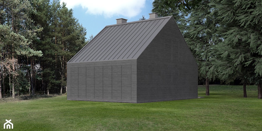 Dom prywatny w Apolonii - Małe jednopiętrowe nowoczesne domy energooszczędne murowane z dwuspadowym dachem, styl minimalistyczny - zdjęcie od KOZIEJ ARCHITEKCI