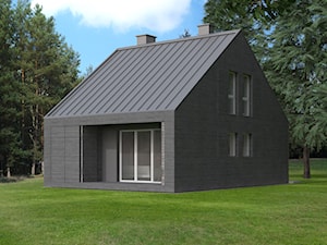 Dom prywatny w Apolonii - Małe jednopiętrowe nowoczesne domy energooszczędne murowane z dwuspadowym dachem, styl minimalistyczny - zdjęcie od KOZIEJ ARCHITEKCI