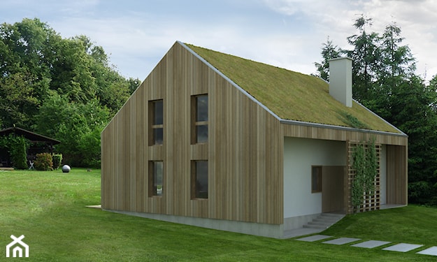 nowoczesny dom energooszczędny, trawnik na dachu
