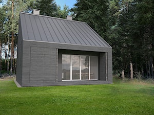 Dom prywatny w Apolonii - Małe parterowe domy jednorodzinne drewniane z dwuspadowym dachem, styl minimalistyczny - zdjęcie od KOZIEJ ARCHITEKCI