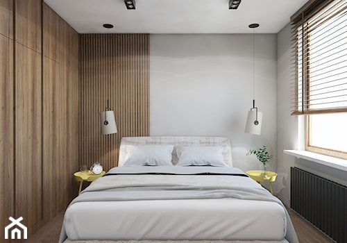 TROCHĘ SŁOŃCA - Średnia biała sypialnia, styl nowoczesny - zdjęcie od UTOO- pracownia architektury wnętrz i krajobrazu