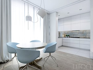 CAPPUCCINO Z NUTĄ LOFTU - Średnia jadalnia w salonie, styl nowoczesny - zdjęcie od UTOO- pracownia architektury wnętrz i krajobrazu