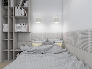 WSZĘDZIE BLISKO - Mała biała sypialnia, styl nowoczesny - zdjęcie od UTOO- pracownia architektury wnętrz i krajobrazu