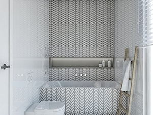 Mała łazienka z oknem, styl nowoczesny - zdjęcie od UTOO- pracownia architektury wnętrz i krajobrazu