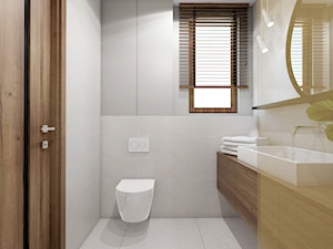 TROCHĘ SŁOŃCA - Średnia z lustrem łazienka z oknem, styl nowoczesny - zdjęcie od UTOO- pracownia architektury wnętrz i krajobrazu