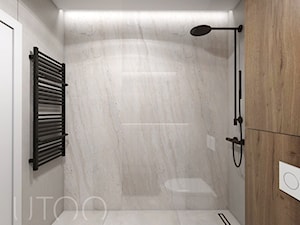 NATURALNA NOWOCZESNOŚĆ - Średnia bez okna z marmurową podłogą łazienka, styl nowoczesny - zdjęcie od UTOO- pracownia architektury wnętrz i krajobrazu