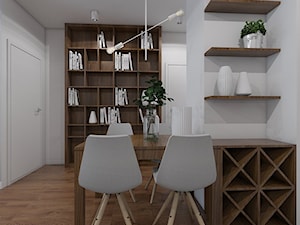 GOOD VIBES ONLY - Mała biała jadalnia jako osobne pomieszczenie, styl skandynawski - zdjęcie od UTOO- pracownia architektury wnętrz i krajobrazu