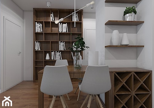 GOOD VIBES ONLY - Mała biała jadalnia jako osobne pomieszczenie, styl skandynawski - zdjęcie od UTOO- pracownia architektury wnętrz i krajobrazu